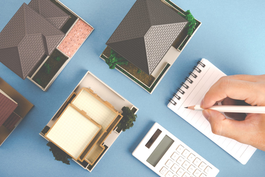 土地・建物の価格バランスを取るイメージ