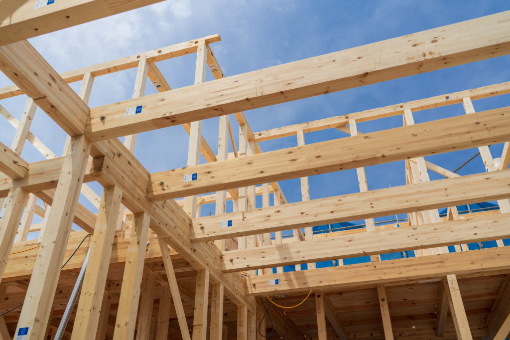 耐震等級3相当の棟上げ